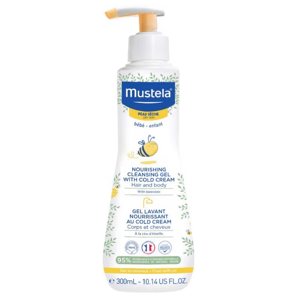 NEW Mustela Baby Nourishing Cleansing Gel Hair & Body Wash for Dry Skin 10.14oz